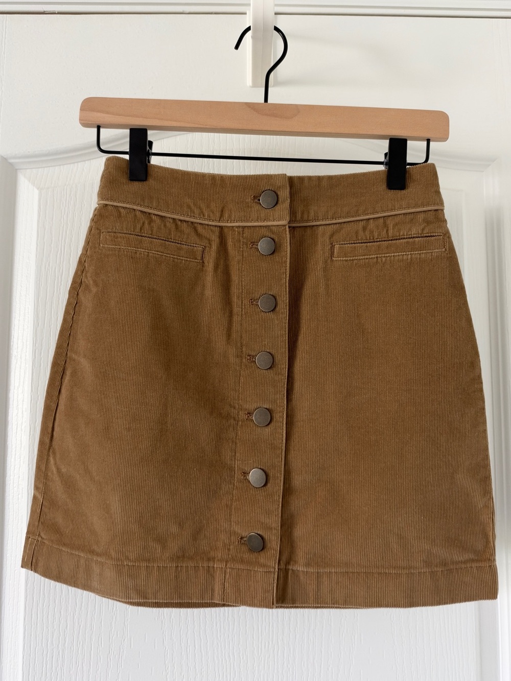 Aritzia Wilfred Free Button-Front Corduroy Mini Skirt Size 0